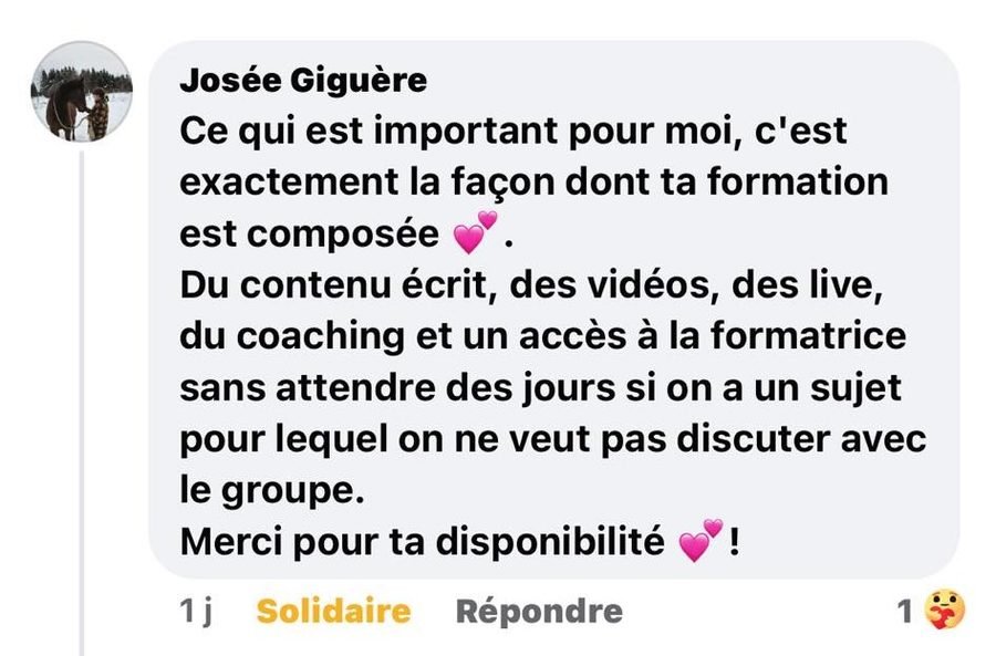 Témoignage — Josee Giguere