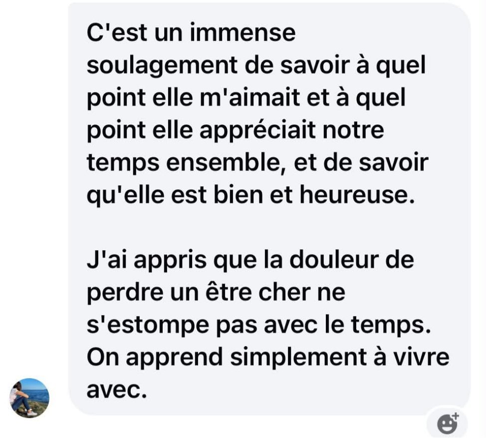 Témoignage d'Anita Remport après la communication avec son animal décédé